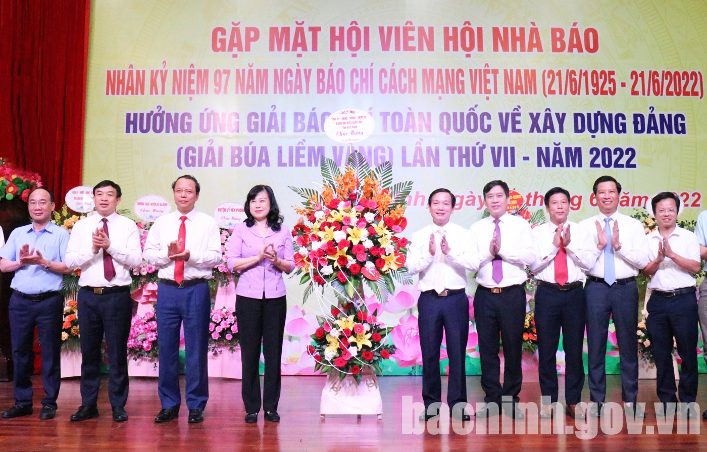 Gặp mặt hội viên Hội Nhà báo tỉnh Bắc Ninh nhân kỷ niệm 97 năm Ngày Báo chí Cách mạng Việt Nam